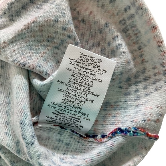 Leo & Ugo Women’s Sweater Multi Color Size 8-10 Jeweled 3/4 Sleeve Top - Picture 11 of 14